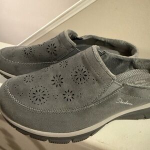 Skechers Gray Mules with Perforated Design Size 10